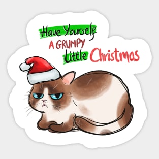 Grumpy Litte Christmas Sticker